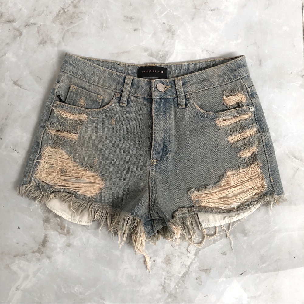 DANIEL PATRICK Distressed Denim Shorts NWT